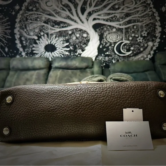 Vintage Y2K Coach tote bag Shoulder Bag Brown and Tan soft leather - Picture 13 of 17